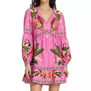 farm rio jimena embroidered mini dress Farm Rio Black Berry Garden Mini Dress – SPACE by Leslie Beard main image 0